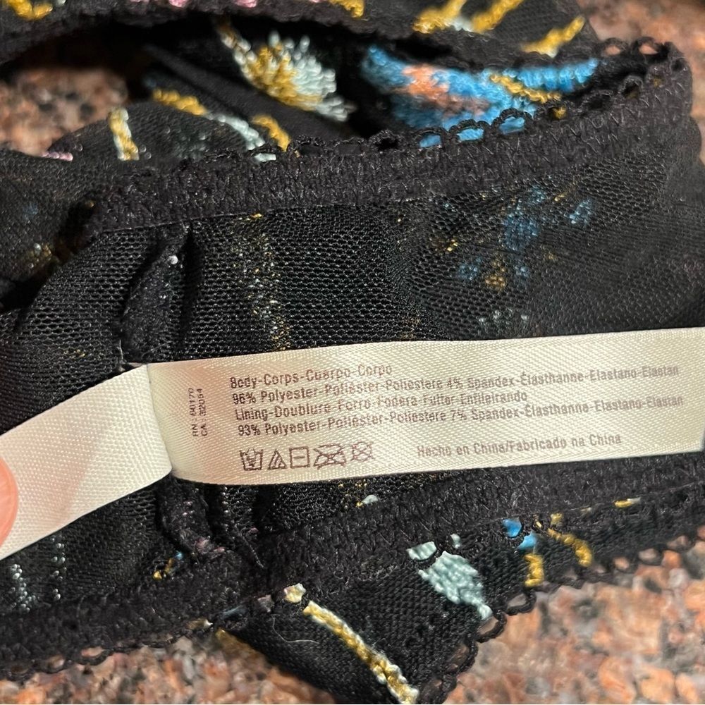 NEW Free people Intimately So Into You Bray Black Lace Floral Embroidered Bra XS - Picture 8 of 12